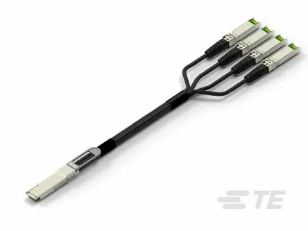 Produktfoto 1 von TE Connectivity QSFP Steckbarer E/A-Steckverbinder QSFP28 Stecker, 8-fach 16-polig