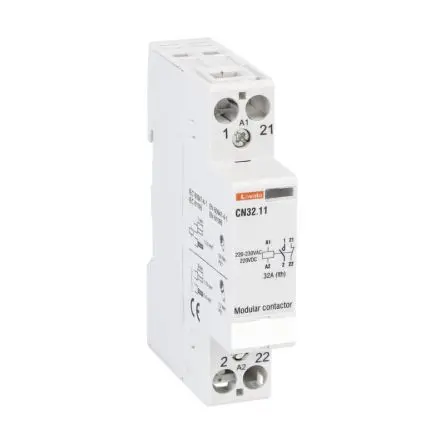 Produktfoto 1 von Lovato CN Schütz 220V ac, 230 V ac-Spule, 1-polig, 440V / 32 A 220V 1 Schließer/1 Öffner Motorsteuerung 2-Hilfskontakte