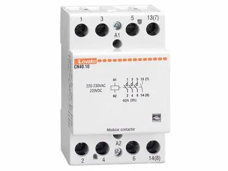 Produktfoto 1 von Lovato CN Schütz 24V ac/dc-Spule, 4-polig, 110V ac / 40 A 24V ac/dc 4 Schließer Motorsteuerung 4-Hilfskontakte