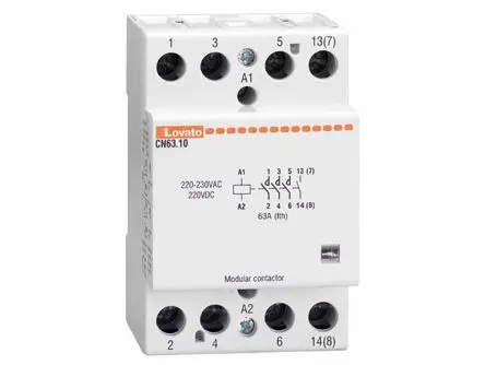 Produktfoto 1 von Lovato CN Schütz 24V ac/dc-Spule, 4-polig, 110V ac / 63 A 24V ac/dc 4 Schließer Motorsteuerung 4-Hilfskontakte