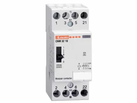 Produktfoto 1 von Lovato CN Schütz 220V ac, 230 V ac-Spule, 2-polig, 110V ac / 32 A 220V 2 Schließer Sicherheit 2-Hilfskontakte