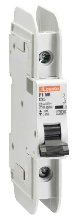 Produktfoto 1 von Lovato P1MB Miniaturüberlastschalter Typ C, Pol 1-polig 10A 400V ac, Abschaltvermögen 10 kA 60 V dc