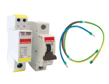 Produktfoto 1 von Contactum T2C Fehlerstrom-Schutzeinrichtung, 32A Typ C No