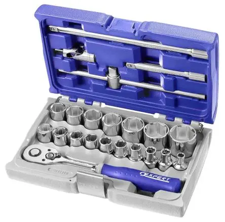 Produktfoto 1 von Expert by Facom Steckschlüsselsatz 1/2 in Vierkant Sechskant 8 to 32 mm 22-teilig