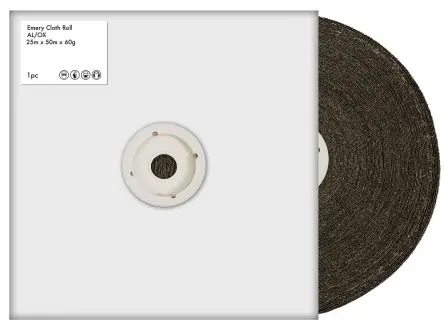 Produktfoto 1 von RS PRO Schleifpapier, Aluminiumbeschichtet, Korngröße P60, 50 m 25mm