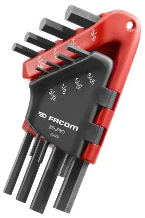 Produktfoto 1 von Facom Sechskantschlüsselsatz Sechskant Zoll Kurz 3/32 - 1/8 - 5/32 - 3/16 - 7/32 - 1/4 - 5/16 - 3/8in