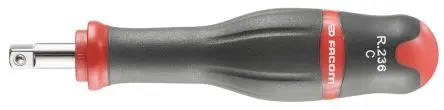 Produktfoto 1 von Facom 1/4 in Vierkant Steckschlüssel-Handgriff Schließer (NO), Länge 130mm / Klinge 125 mm
