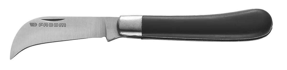 Produktfoto 1 von Facom Bastelmessersatz Bastelset Edelstahl Gebogen mit 1 Klingen Holz-Griff 160 mm