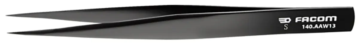 Produktfoto 1 von Facom 140.AAW13 Kohlenstoffstahl Pinzette, 130 mm Gerade Antimagnetisch