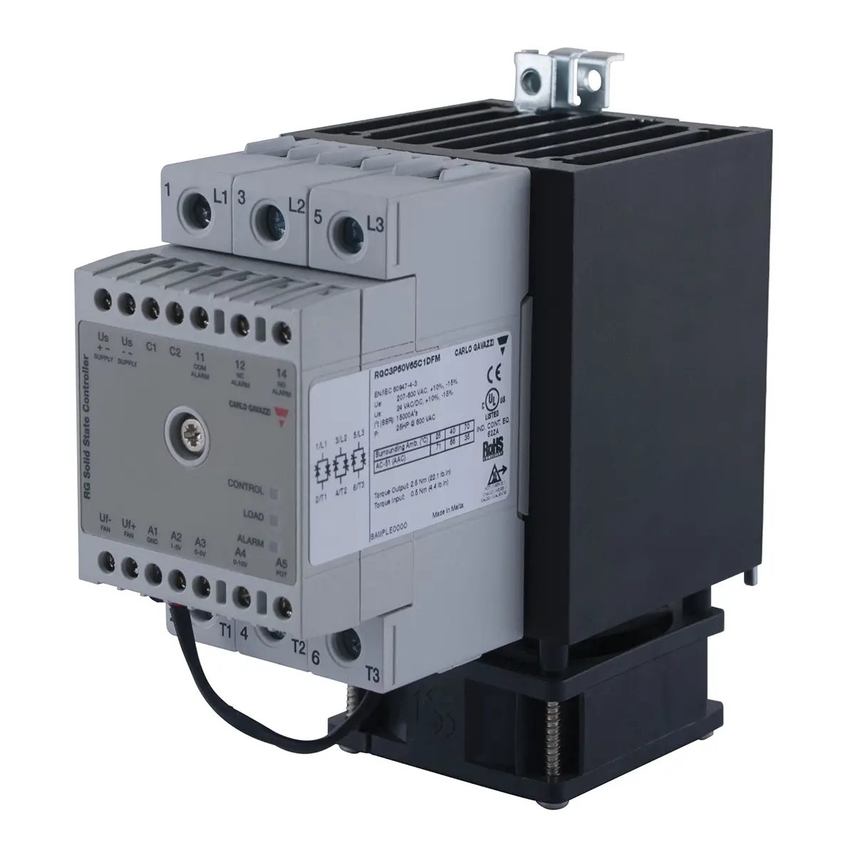 Produktfoto 1 von Carlo Gavazzi RGC2P DIN-Schienen Halbleiterrelais Proportional 660 V ac / 85 A