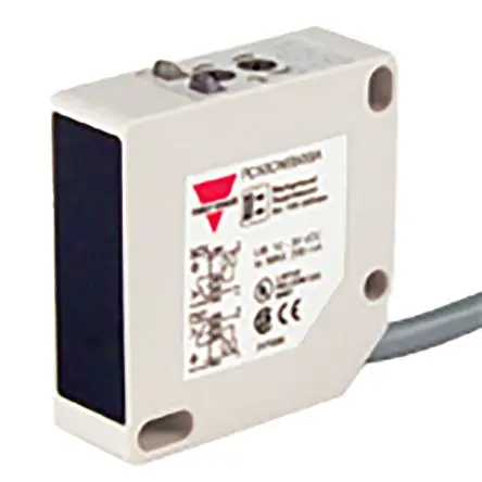 Produktfoto 1 von Carlo Gavazzi PC50 Kubisch Optischer Sensor, Reflektierend, Bereich 10 m, Relais Ausgang, Anschlusskabel