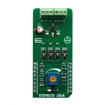 Produktfoto 1 von MikroElektronika STSPIN220 Entwicklungskit, STSPIN220 Klick