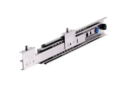 Produktfoto 1 von Accuride Selbstschließend Auszugsschiene Edelstahl 120kg Last 700 mm Weg L. 742 mm