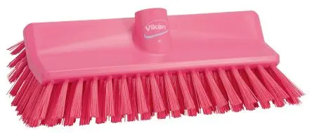 Produktfoto 1 von Vikan 150 mm Scheuerbürste Rosa mit Polyethylenterephthalat-Borsten Winkelbürste, Hart Rosa, Borsten L. 41 mm