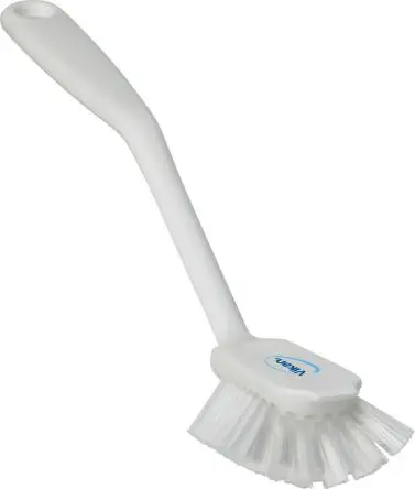 Produktfoto 1 von Vikan 60 mm Scheuerbürste Weiß mit Polyethylenterephthalat-Borsten Spülbürste, Hart Weiß, Borsten L. 23 mm
