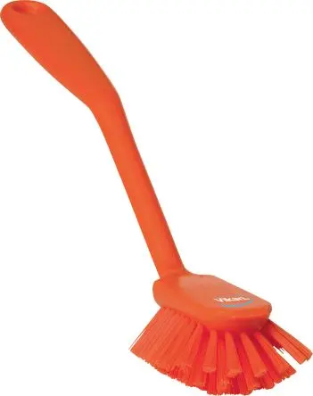 Produktfoto 1 von Vikan 60 mm Scheuerbürste Orange mit Polyethylenterephthalat-Borsten Spülbürste, Hart Orange, Borsten L. 23 mm
