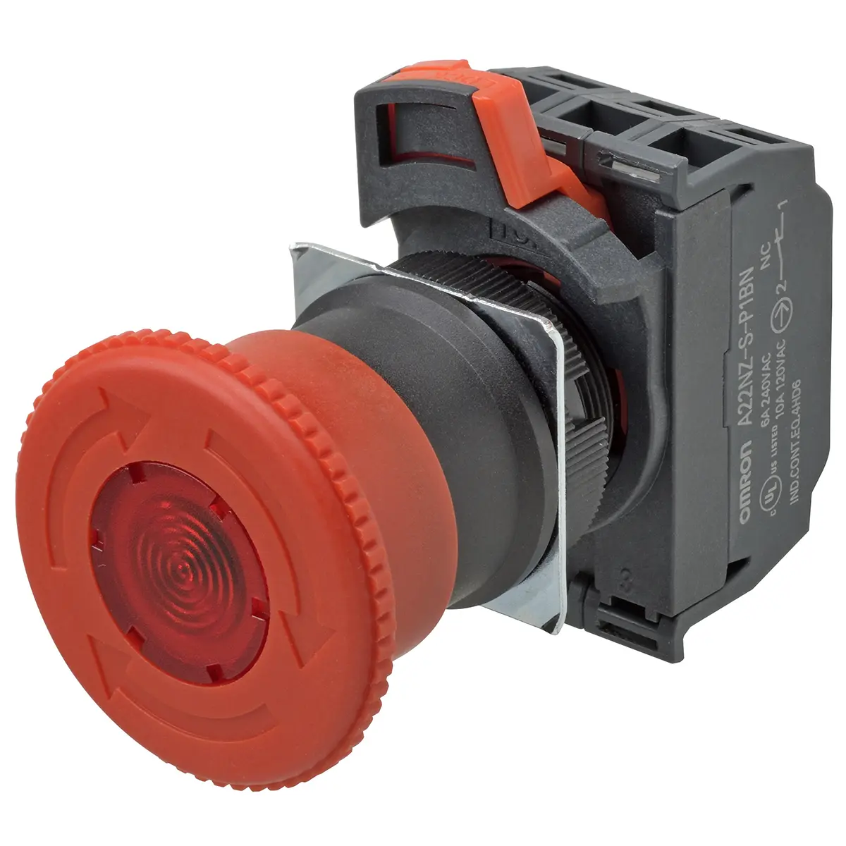 Produktfoto 1 von Omron A22NE-PD Not-Aus-Drucktaster, Panel, Ø 22 mm, 1 Schließer/2 Öffner, Rot Beleuchtet IP65, x 87 mm, Drehfreigabe