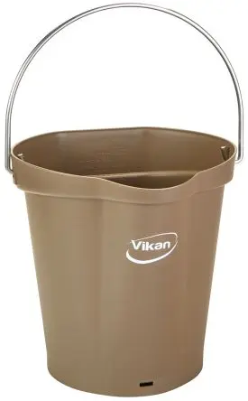 Produktfoto 1 von Vikan Kunststoff Eimer mit Henkel Braun 6L
