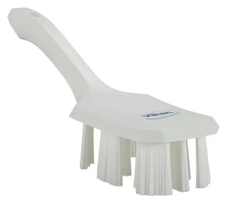 Produktfoto 1 von Vikan 295 mm Scheuerbürste Weiß mit Polyethylenterephthalat-Borsten Handbürste, Hart Weiß, Borsten L. 37 mm