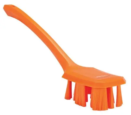 Produktfoto 1 von Vikan 70 mm Scheuerbürste mit Polyethylenterephthalat-Borsten Orange, Borsten L. 37 mm