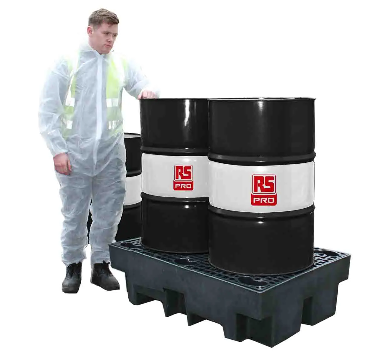 Produktfoto 1 von RS PRO Auffang-Equipment aus Polyethylen, Fasspalette