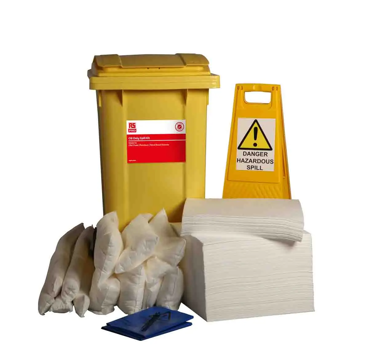 Produktfoto 1 von RS PRO Bindemittel-Kit, Aufnahme bis 210 L, Einsatz in Öl
