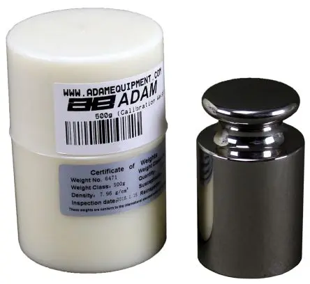 Produktfoto 1 von Adam Equipment Co Ltd Prüfgewicht 500g für Waagen, 500 g, Klasse F1, Edelstahl