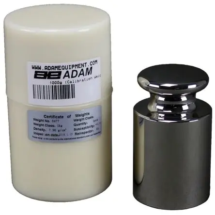 Produktfoto 1 von Adam Equipment Co Ltd Prüfgewicht 1kg für Waagen, 1 kg, Klasse F1, Edelstahl