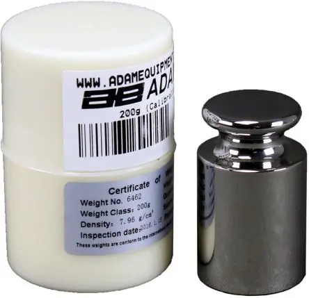 Produktfoto 1 von Adam Equipment Co Ltd Prüfgewicht 200g für Waagen, 200 g, Klasse F1, Edelstahl