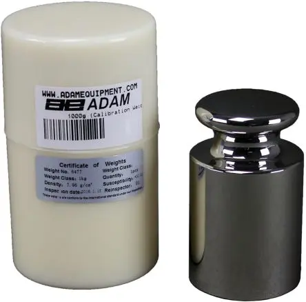 Produktfoto 1 von Adam Equipment Co Ltd Prüfgewicht 1kg für Waagen, 1 kg, Klasse F1, Edelstahl