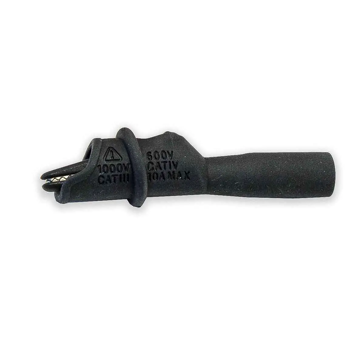 Produktfoto 1 von Mueller Electric Edelstahl 8.9 mm Krokodilklemme, Schwarz Isoliert
