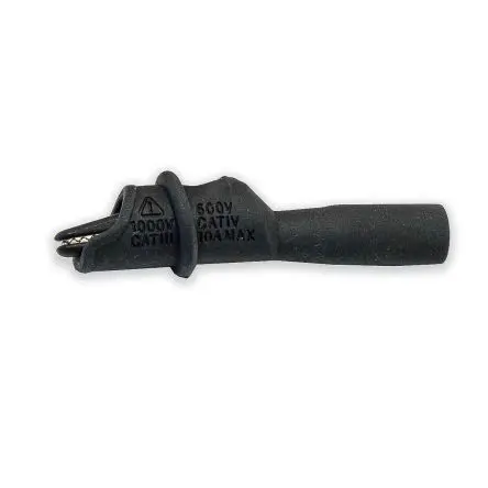 Produktfoto 1 von Mueller Electric Edelstahl 8.9 mm Krokodilklemme, Schwarz, 10A Isoliert