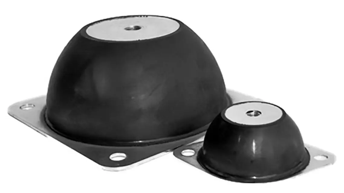 Produktfoto 1 von RS PRO Gummi Vibrationsdämpfer, Außengewinde-Puffer M10, Ø 59mm x 25mm, 70 Shore A