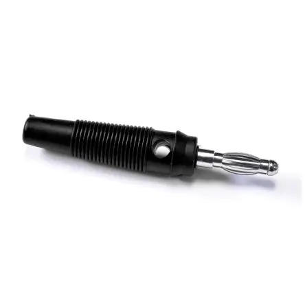 Produktfoto 1 von Mueller Electric 4 mm Stecker Schwarz Bananenstecker, Kontakt Nickel, 30 V ac, 60V dc 24A, Schraubanschluss