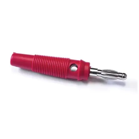 Produktfoto 1 von Mueller Electric 4 mm Stecker Rot Bananenstecker, Kontakt Nickel, 30 V ac, 60V dc 24A, Schraubanschluss
