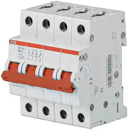 Produktfoto 1 von ABB SD200 Miniaturüberlastschalter, Pol 4-polig 63A 440V ac, Abschaltvermögen 25 kA System Pro M Compact
