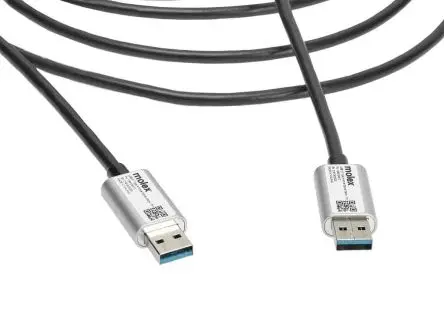 Produktfoto 1 von Molex Stecker 106413 IC-Buchse USB-Kabel, USB Typ A Stecker / USB Typ A, 5 m USB 3.1 Klar