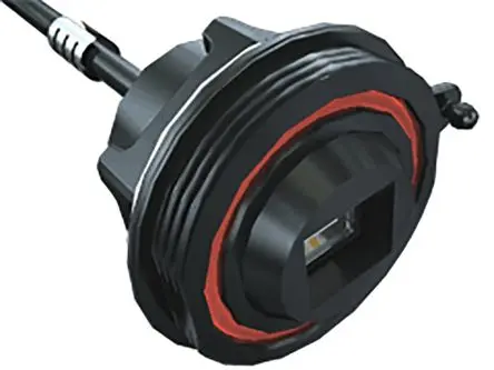 Produktfoto 1 von Samtec, Gerade SCRUS USB-Steckverbinder Buchse USB Typ A 1, Panel IP68
