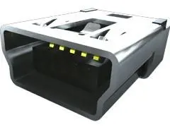 Produktfoto 1 von Samtec, Gerade MUSB USB-Steckverbinder Buchse Mini-USB 1, Oberfläche USB 2.0 IP68