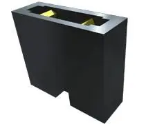 Produktfoto 1 von Samtec SNM Schwarz Nebenwiderstand Buchse 2-polig, Raster 2.54 mm 1-reihig, Länge 3.3 mm, Nebenwiderstand