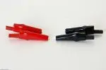 Mueller Electric Vernickelte Krokodilklemme, Rot, Schwarz, 10A Polyvinylchlorid Isoliert