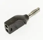 Produktfoto 1 von Mueller Electric 4 mm Stecker Schwarz Bananenstecker, Kontakt Nickel, 1000 V Lot
