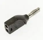 Produktfoto 1 von Mueller Electric 4 mm Stecker Schwarz Bananenstecker, Kontakt Nickel, 1000V 15A Lot