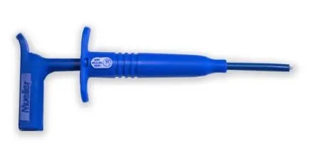 Produktfoto 1 von Mueller Electric Greifklemme Blau, Berylliumkupferlegierung Spitze 4 mm 1A, 1kV