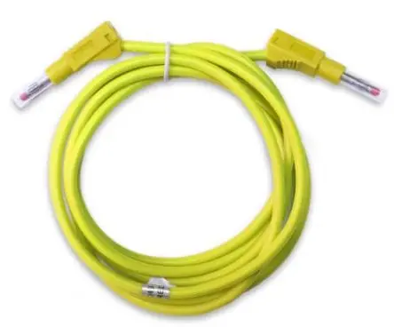 Produktfoto 1 von Mueller Electric Messleitung 45A Stecker / Stecker, Gelb Polyamid-isoliert 2 m, 600V