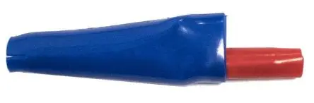 Produktfoto 1 von Mueller Electric Vernickelte 8 mm Krokodilklemme, Blau, 10A Nylon Isoliert