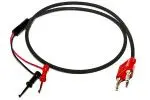 Produktfoto 1 von Mueller Electric Messleitung, Schwarz, Rot Polypropylen-isoliert 300 mm, 300V ac