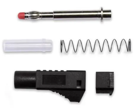 Produktfoto 1 von Mueller Electric 4 mm Stecker Schwarz Bananenstecker, 1000 V Lot