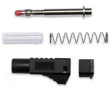 Produktfoto 1 von Mueller Electric 4 mm Stecker Schwarz Bananenstecker, 1000V 20A Lot
