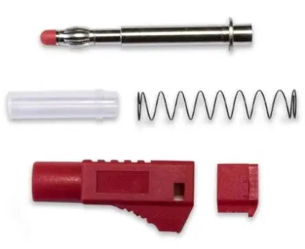 Produktfoto 1 von Mueller Electric 4 mm Stecker Rot Bananenstecker, 1000V 20A Lot